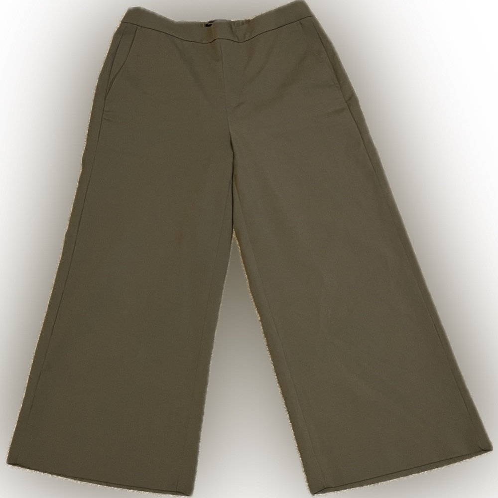 Banana Republic Rowan Wide-Leg Double Twill Crop Pant size 10 - Picture 3 of 13